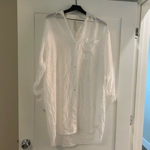Aritzia shirt dress 100% silk